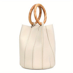 Quadrangle Crossbody Novelty Bag PU Leather Round Handle Bag Purse