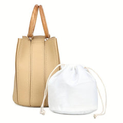 Quadrangle Crossbody Novelty Bag PU Leather Round Handle Bag Purse
