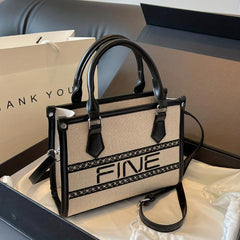 Women's Letter Embroidery Shoulder Bag Stylish Satchel