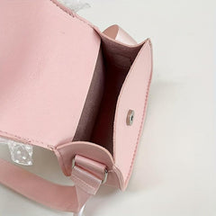 Mini Cartoon Bear Pearl Chain Handbag Waterproof Crossbody Bag