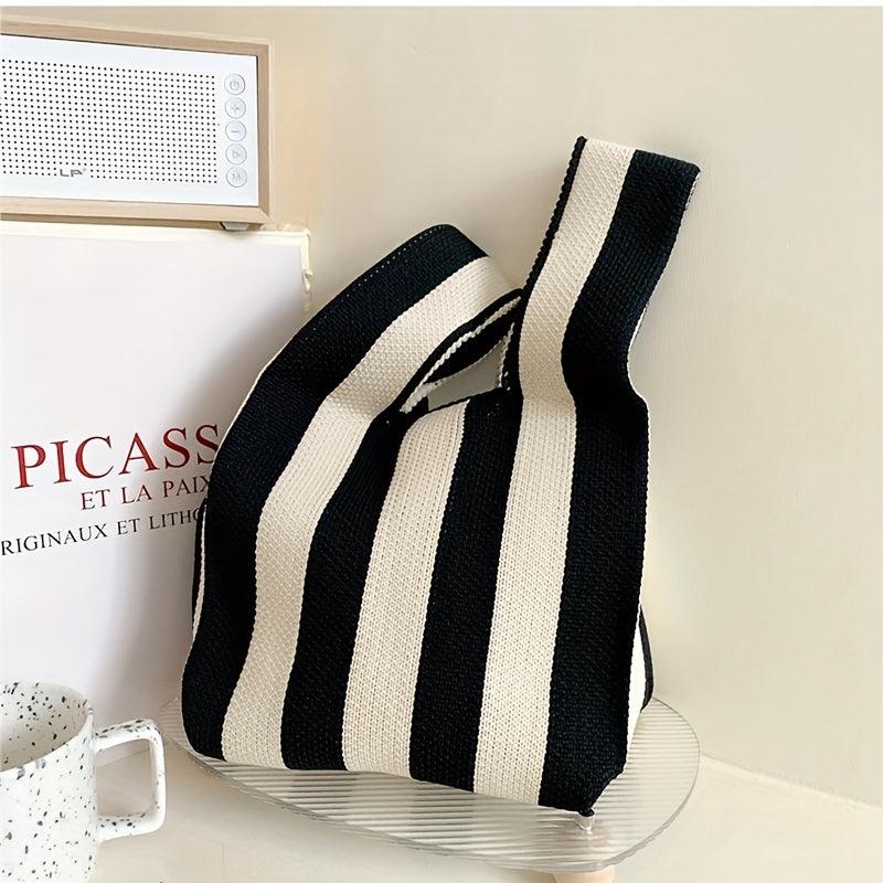 Flower Pattern Crochet Bag Women's Tote Handbags