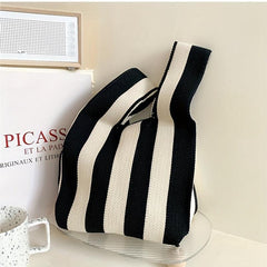 Flower Pattern Crochet Bag Women's Tote Handbags
