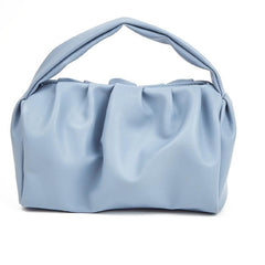 Stylish Ruched Satchel Handbag Zipper Bag