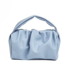 Stylish Ruched Satchel Handbag Zipper Bag