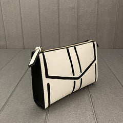 Colorblock Envelop Pattern Clutch Pouch Zipper Coin Purse