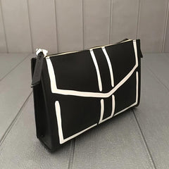 Colorblock Envelop Pattern Clutch Pouch Zipper Coin Purse
