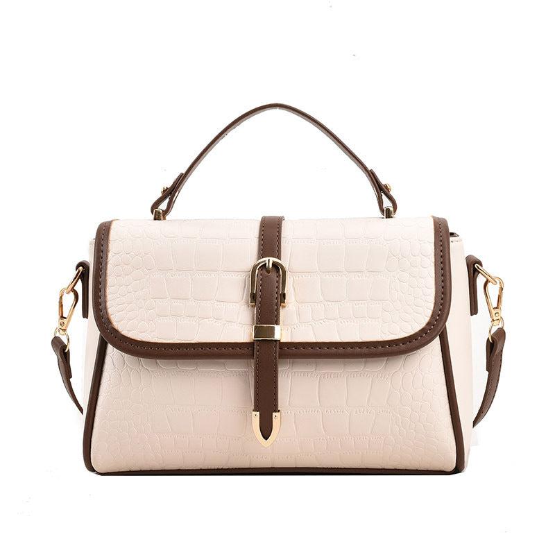 Crocodile Pattern Crossbody Bag Vintage Handbag & Shoulder Purse