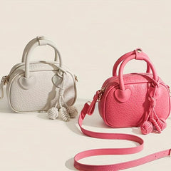 Lychee Pattern Boston Bag Crossbody Satchel