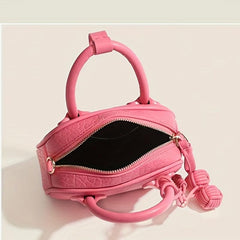 Lychee Pattern Boston Bag Crossbody Satchel