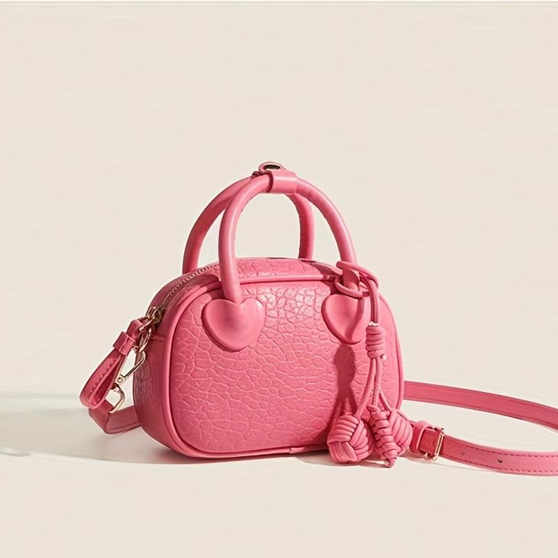 Lychee Pattern Boston Bag Crossbody Satchel