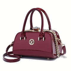 Rhinestone Satchel Bag Classic Handbag for Work Women's Shoulder Bag