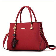 Classic Tote Satchel Bag Solid Shoulder Bag Women's Handbag
