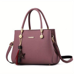 Classic Tote Satchel Bag Solid Shoulder Bag Women's Handbag