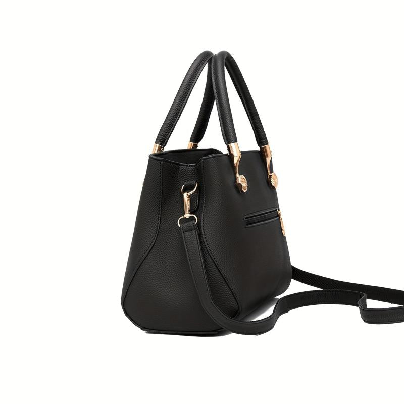 Classic Tote Satchel Bag Solid Shoulder Bag Women's Handbag