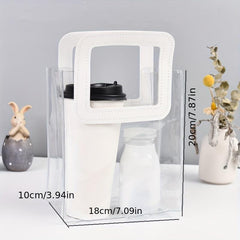 Clear PVC Double Handle Handbag Lightweight Wedding Gift Bag