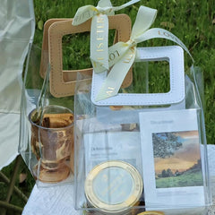 Clear PVC Double Handle Handbag Lightweight Wedding Gift Bag