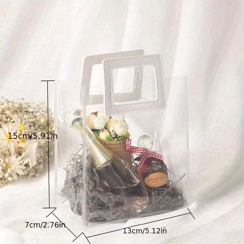 Clear PVC Double Handle Handbag Lightweight Wedding Gift Bag