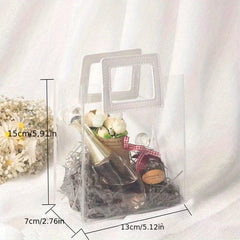 Clear PVC Double Handle Handbag Lightweight Wedding Gift Bag