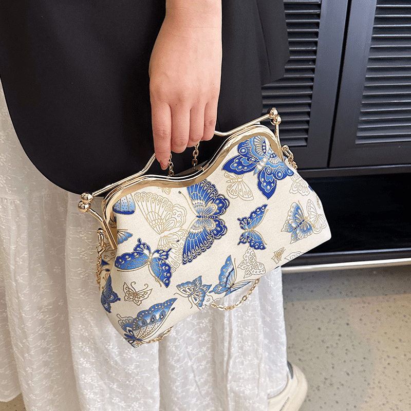 Butterfly Embroidered Handbag Chinese Style Vintage Chain Crossbody Bag