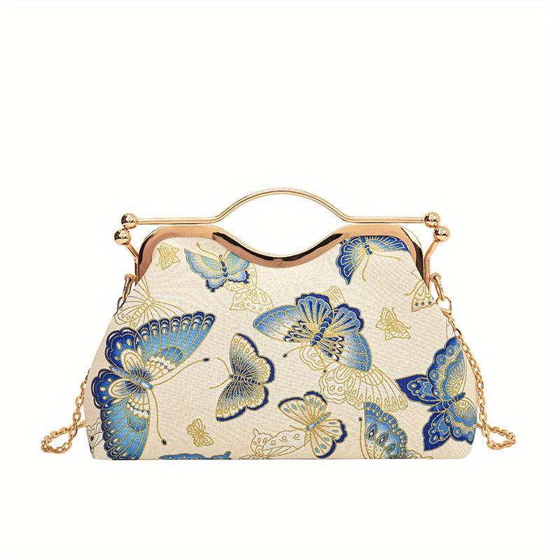 Butterfly Embroidered Handbag Chinese Style Vintage Chain Crossbody Bag