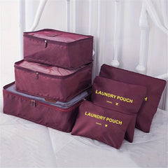 6 PCS Travel Storage Bag Sets Dustproof Organizer Clothes Bags