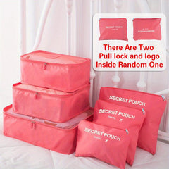 6 Pcs Luggage Packing Organizer Nylon Lightweight Handheld Packing Cubes