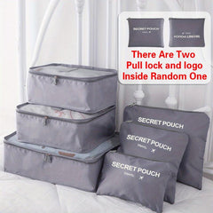 6 Pcs Luggage Packing Organizer Nylon Lightweight Handheld Packing Cubes