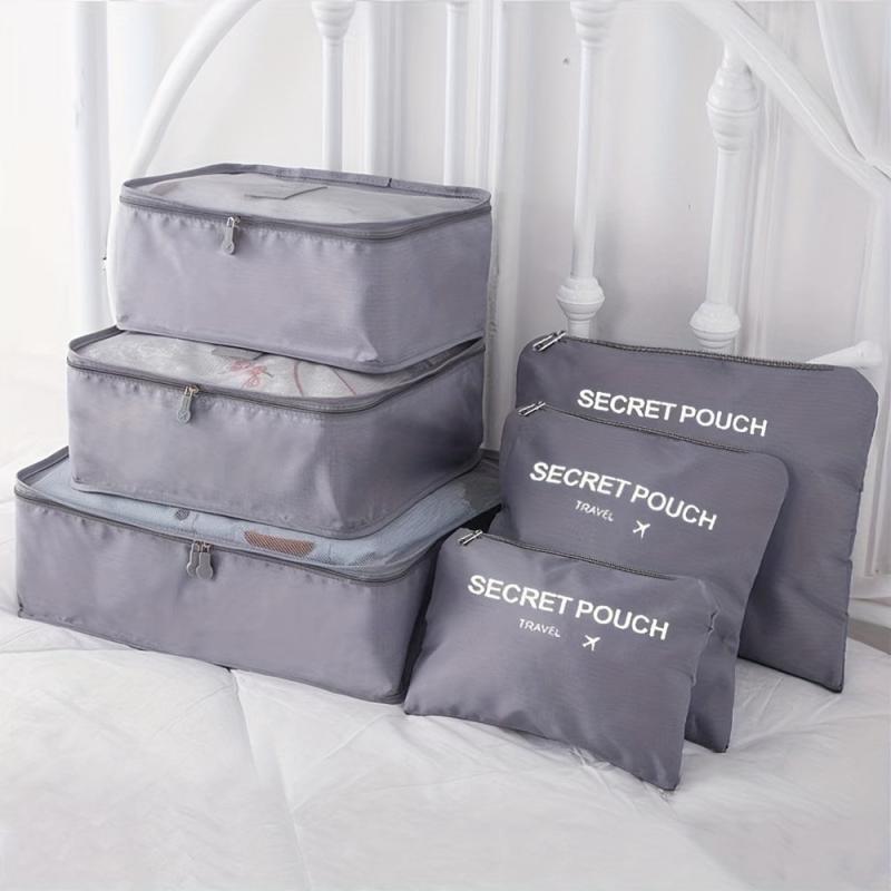 6 Pcs Luggage Packing Organizer Nylon Lightweight Handheld Packing Cubes