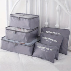 6 Pcs Luggage Packing Organizer Nylon Lightweight Handheld Packing Cubes