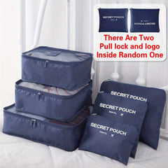 6 Pcs Luggage Packing Organizer Nylon Lightweight Handheld Packing Cubes