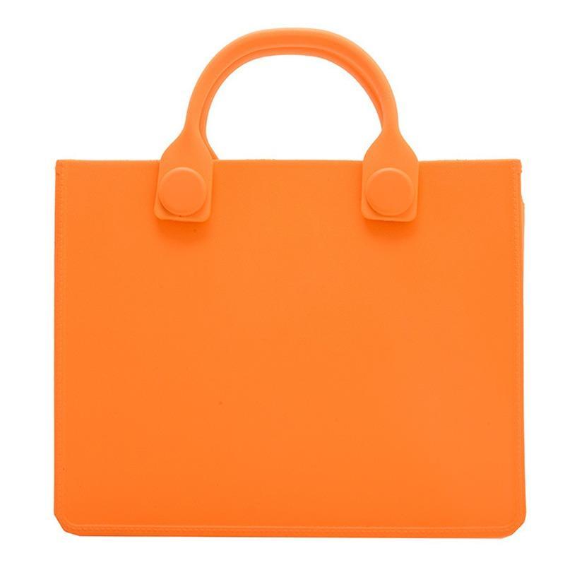 Minimalist Solid Satchel Bag Versatile Storage Handbag Lightweight Beach Bag