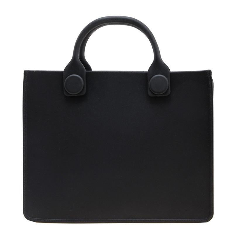 Minimalist Solid Satchel Bag Versatile Storage Handbag Lightweight Beach Bag
