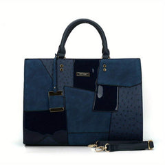 Large Capacity Tote Bag PU Leather Satchel Bag