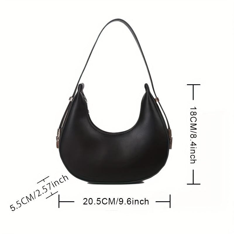 Minimalist Niche Crescent Bag Soldi Baguette Bag All Match Zipper Underarm Bag