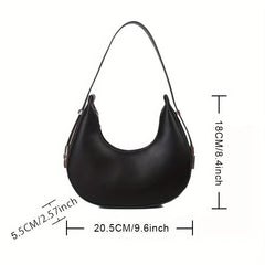 Minimalist Niche Crescent Bag Soldi Baguette Bag All Match Zipper Underarm Bag