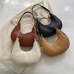 Minimalist Niche Crescent Bag Soldi Baguette Bag All Match Zipper Underarm Bag