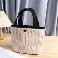 Vintage Straw Woven Handbags Boho Style Summer Beach Bag Women's Braided Tote