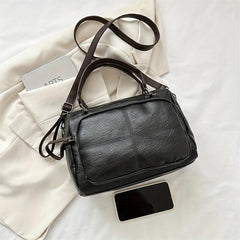 Vintage Boston Handbag Large Capacity Crossbody Bag Top Handle Satchel Purse