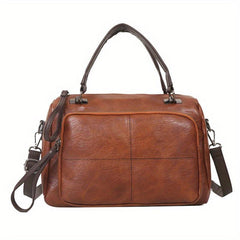 Vintage Boston Handbag Large Capacity Crossbody Bag Top Handle Satchel Purse