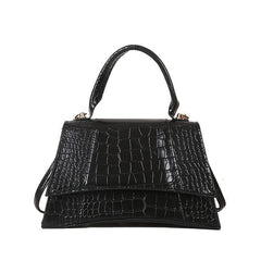 Crocodile Pattern Handbag Top Handle Purse Women's Crossbody Bag