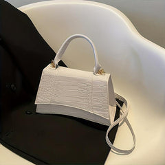 Crocodile Pattern Handbag Top Handle Purse Women's Crossbody Bag