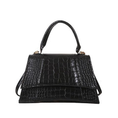 Crocodile Pattern Handbag Top Handle Purse Women's Crossbody Bag