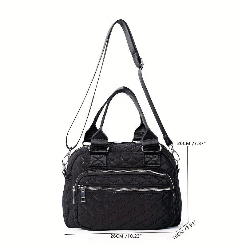 Quilted Handheld Crossbody Bag Lightweight Messenger Bag