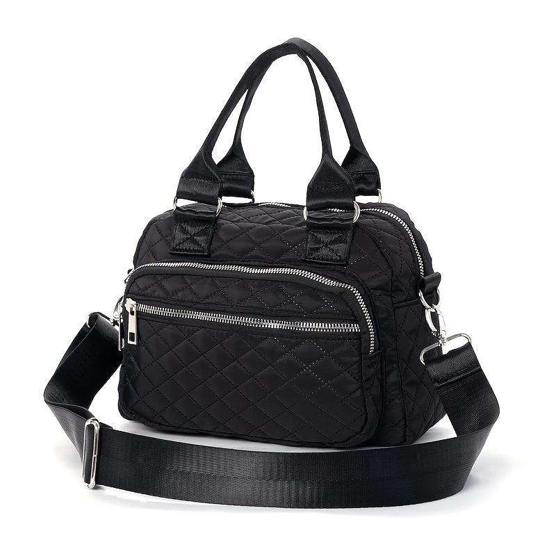 Quilted Handheld Crossbody Bag Lightweight Messenger Bag