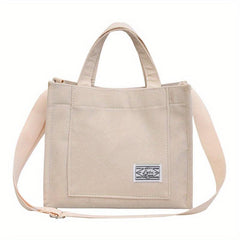 Corduroy Hand Tote Bag - Women's Shoulder Bag - Crossbody Purse