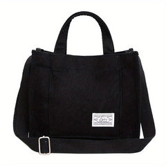 Corduroy Hand Tote Bag - Women's Shoulder Bag - Crossbody Purse