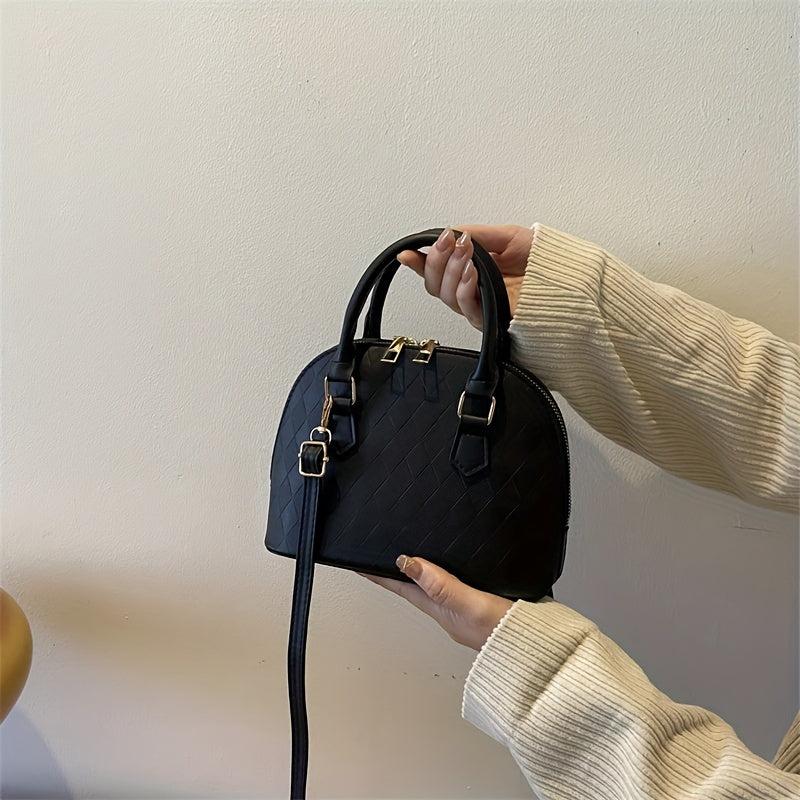 Argyle Embossed Crossbody Satchel Purse
