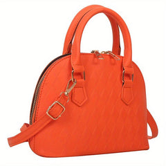 Argyle Embossed Crossbody Satchel Purse
