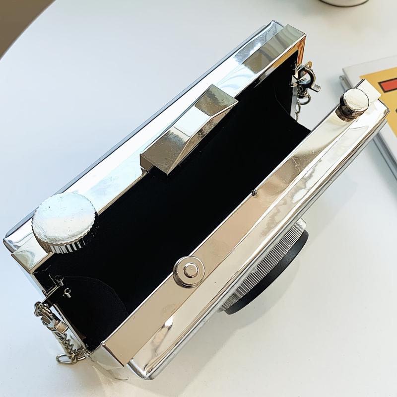 Mini Camera Handbag Patent Leather Box Purse Chain Crossbody Bag