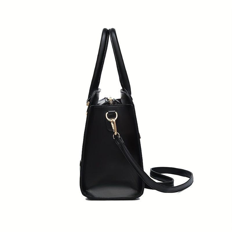Snakeskin Pattern Double Handle Handbag Large Capacity Tote Bag